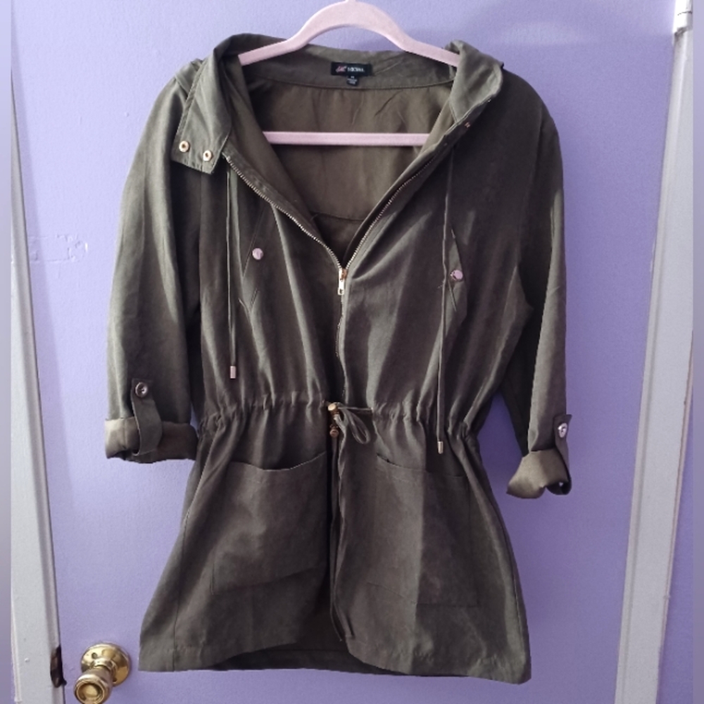 Olive Green Hooded jacket